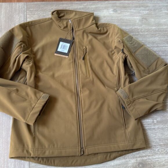Mission Made Soft Shell men’s Jacket Coyote Color size M NWT in packaging - Picture 7 of 7